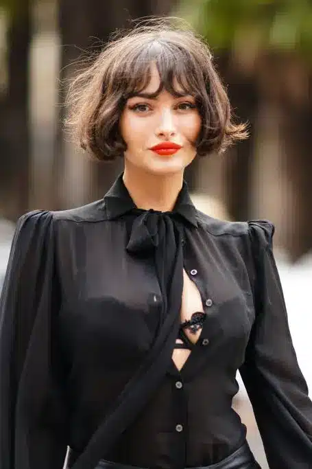 Taylor Lashae with a French bob haircut